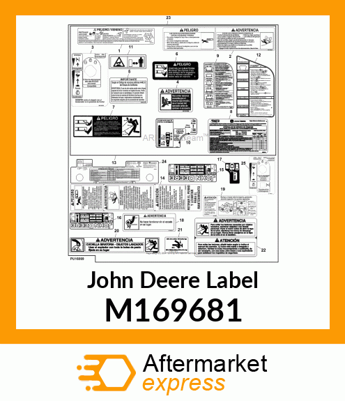 LABEL, CONTROL W/ LOW FUEL, SPANISH M169681