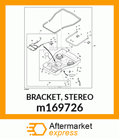 BRACKET, STEREO m169726