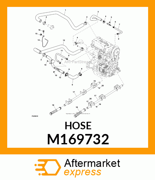 HOSE, HOSE, THERMOSTAT OUT M169732