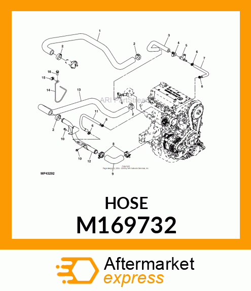 HOSE, HOSE, THERMOSTAT OUT M169732