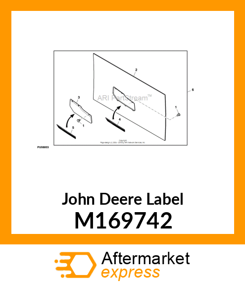 LABEL, DOOR STRIPE, LH M169742