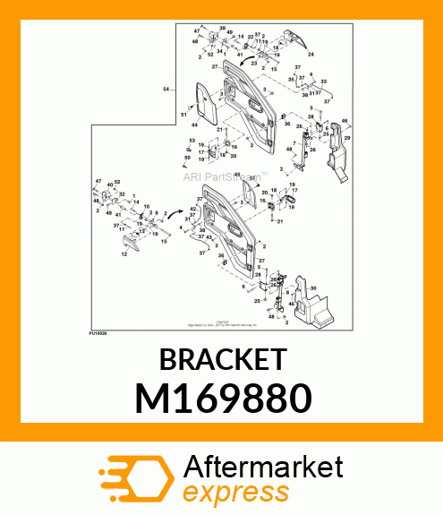 BRACKET, STRIKER MOUNT, LH M169880