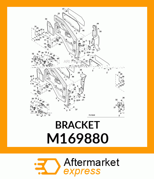 BRACKET, STRIKER MOUNT, LH M169880