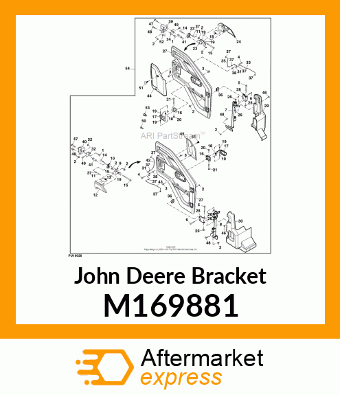 BRACKET, STRIKER MOUNT, RH M169881