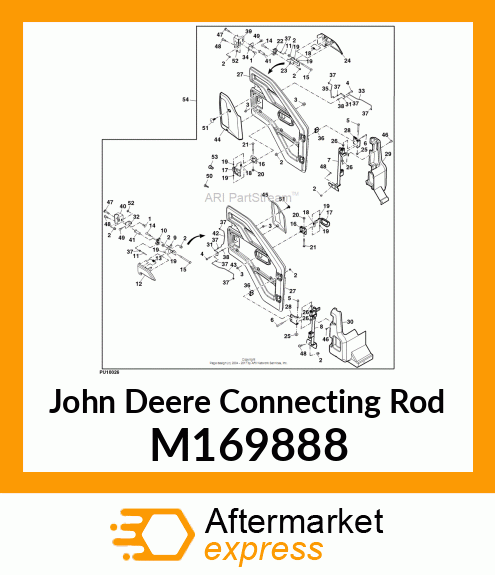 ROD,HORIZONTAL MOTION, DOOR, RH M169888