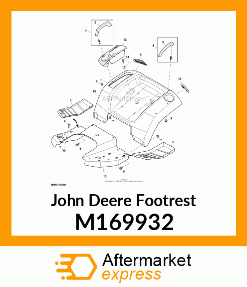 FOOTREST, GARDEN TRACTOR M169932