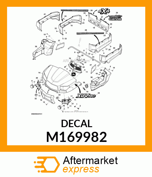 LABEL, RSX/XUV 4X4 M169982