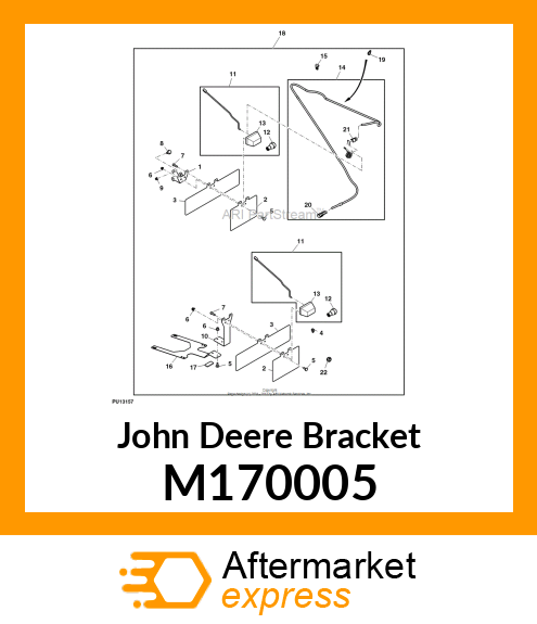 BRACKET, BRACKET, LICENSE PLATE M170005