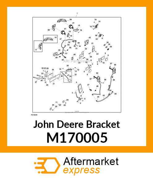 BRACKET, BRACKET, LICENSE PLATE M170005