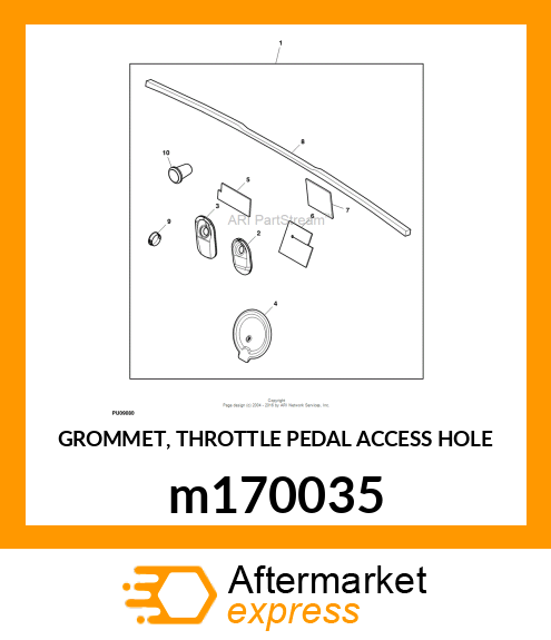 GROMMET, THROTTLE PEDAL ACCESS HOLE m170035