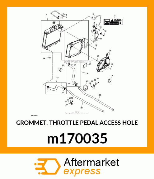 GROMMET, THROTTLE PEDAL ACCESS HOLE m170035