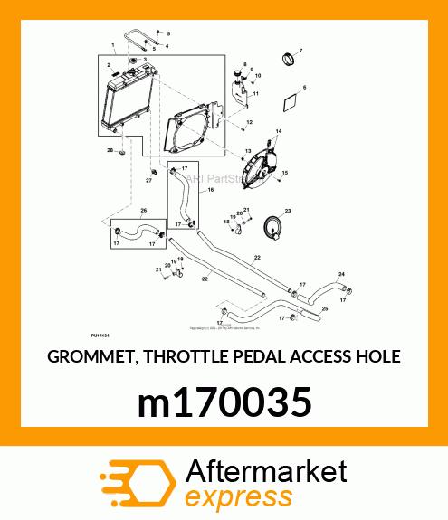 GROMMET, THROTTLE PEDAL ACCESS HOLE m170035