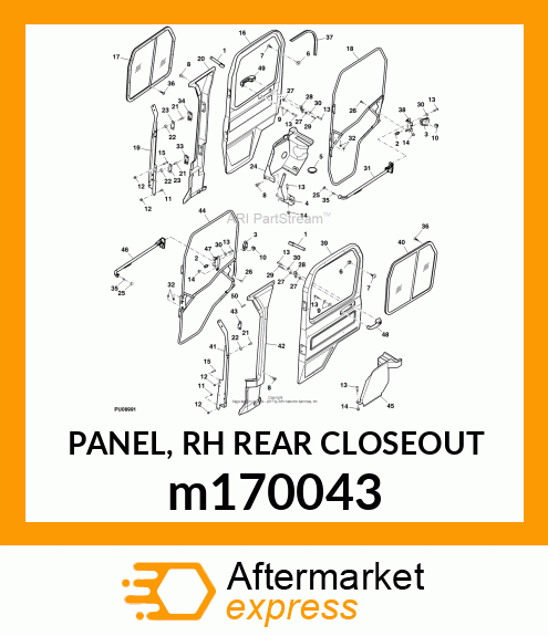 PANEL, RH REAR CLOSEOUT m170043