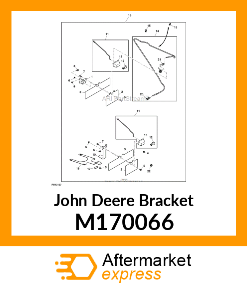 BRACKET, LICENSE PLATE BRACKET M170066