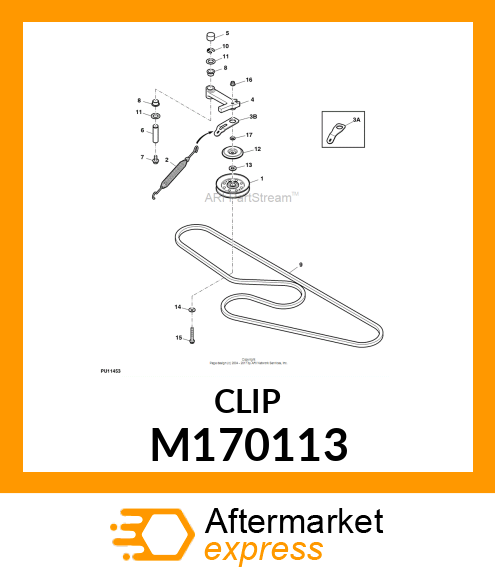 BRACKET, BRACKET BELT SPRING HOOK M170113