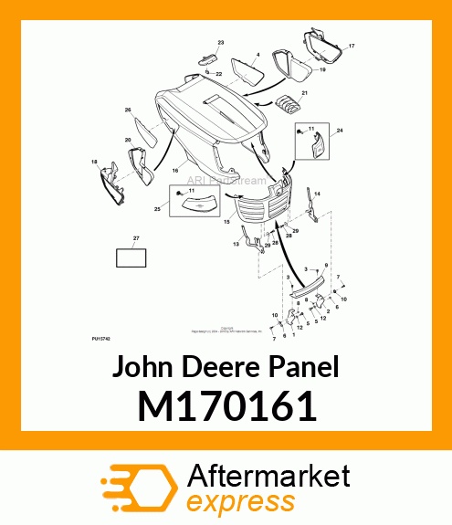 PANEL, HOOD SCREEN SUPPORT LH X700 M170161