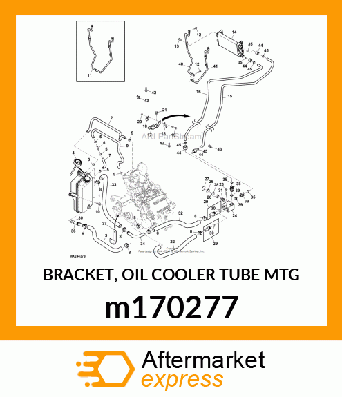 BRACKET, OIL COOLER TUBE MTG m170277