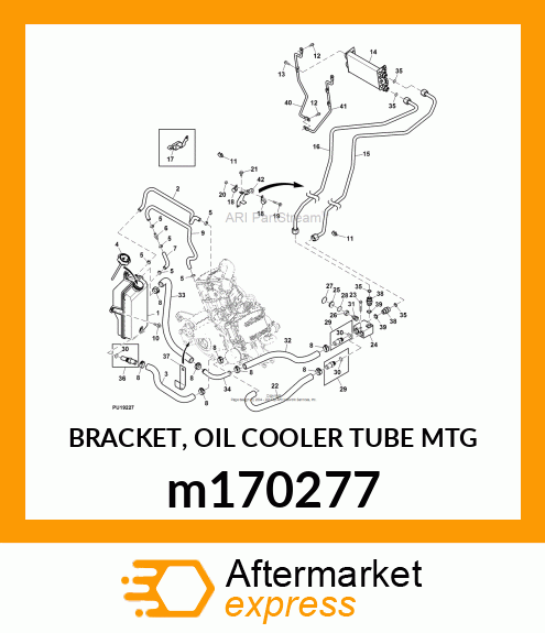 BRACKET, OIL COOLER TUBE MTG m170277