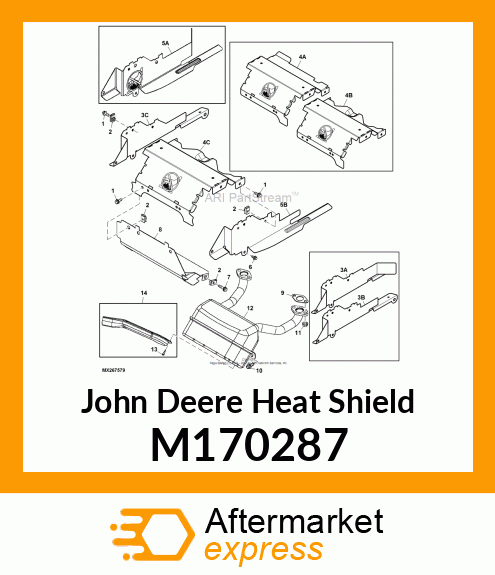 HEAT SHIELD, SIDE RH, CP A/C ENGINE M170287