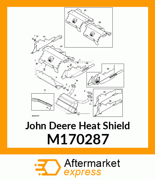 HEAT SHIELD, SIDE RH, CP A/C ENGINE M170287