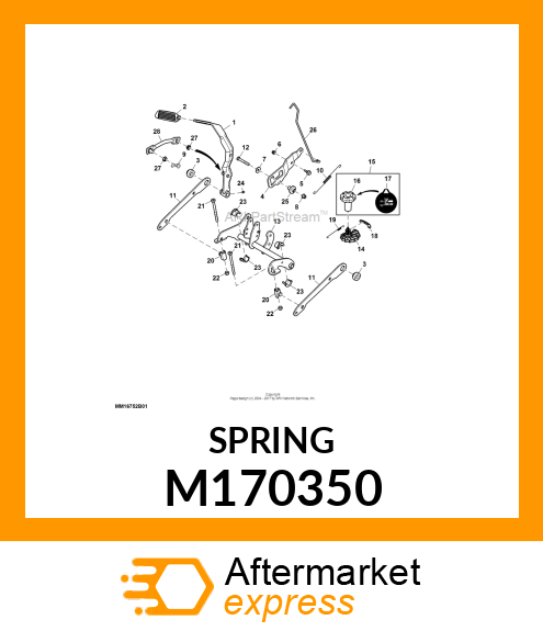 EXTENSION SPRING, DETENT M170350