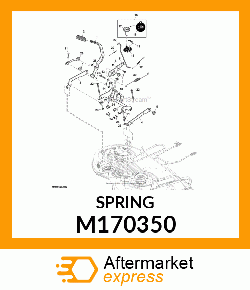 EXTENSION SPRING, DETENT M170350