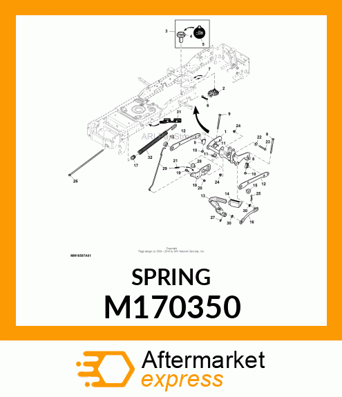 EXTENSION SPRING, DETENT M170350