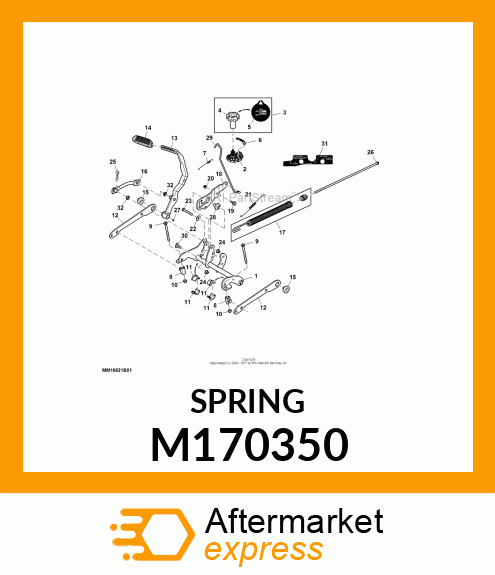 EXTENSION SPRING, DETENT M170350