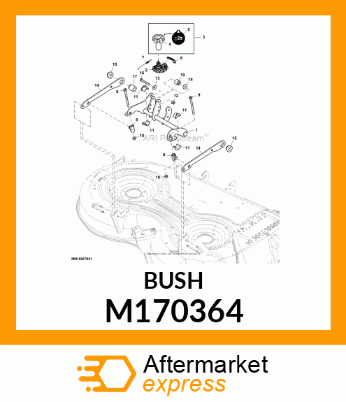 BUSHING, HYDRAULIC LIFT SYSTEM M170364