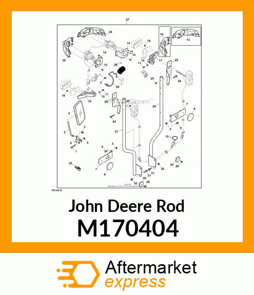 ROD, ROD, AIR FILTER SUPPORT M170404