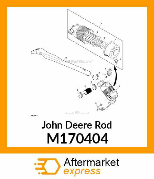 ROD, ROD, AIR FILTER SUPPORT M170404