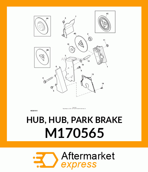 HUB, HUB, PARK BRAKE M170565