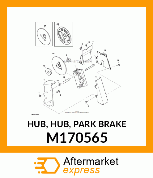 HUB, HUB, PARK BRAKE M170565