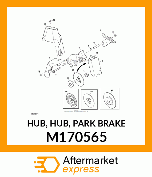 HUB, HUB, PARK BRAKE M170565