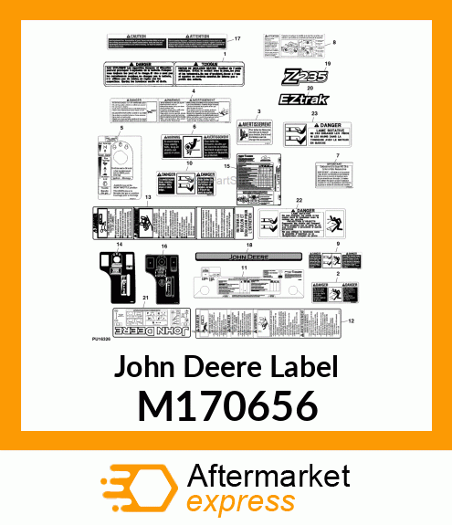 LABEL, LABEL,DANGER,Z235 Z255 EN/FR M170656