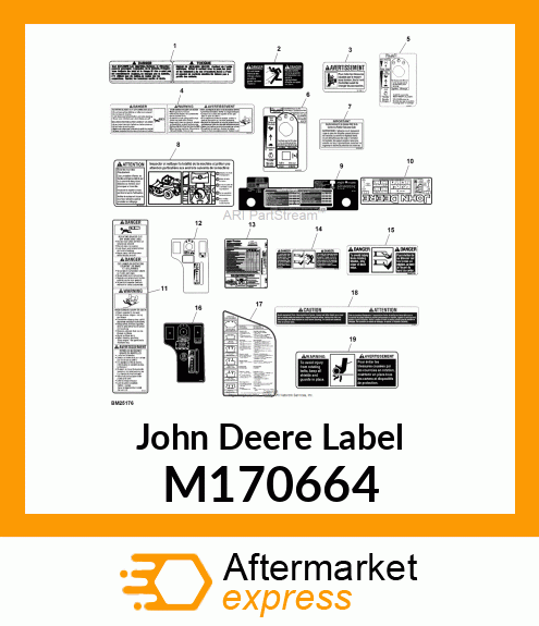 LABEL, CAUTION Z2, Z3 ENGLISH FRE M170664