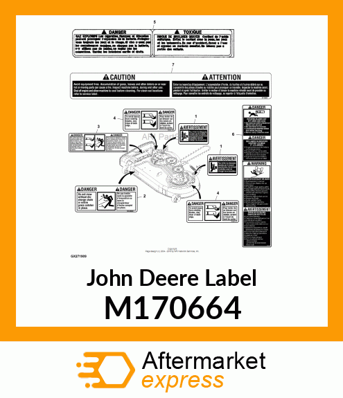 LABEL, CAUTION Z2, Z3 ENGLISH FRE M170664