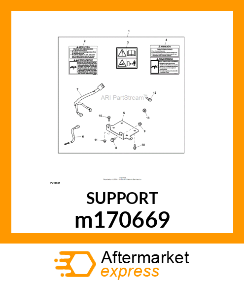 SUPPORT, WINCH FAIRLEAD m170669