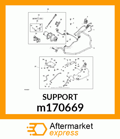 SUPPORT, WINCH FAIRLEAD m170669