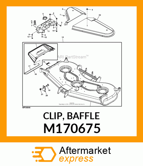 CLIP, BAFFLE M170675