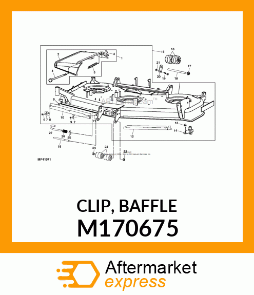 CLIP, BAFFLE M170675