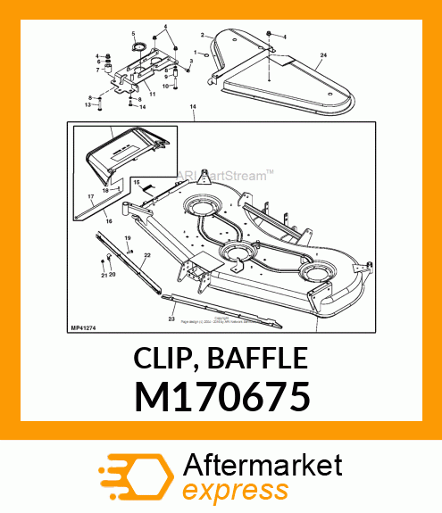 CLIP, BAFFLE M170675