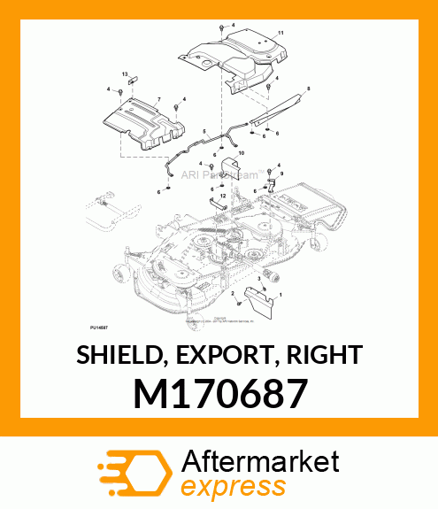 SHIELD, EXPORT, RIGHT M170687