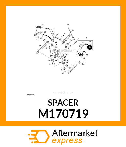 SPACER, LIFT LOCK,LIFT SYSTEM COMMO M170719