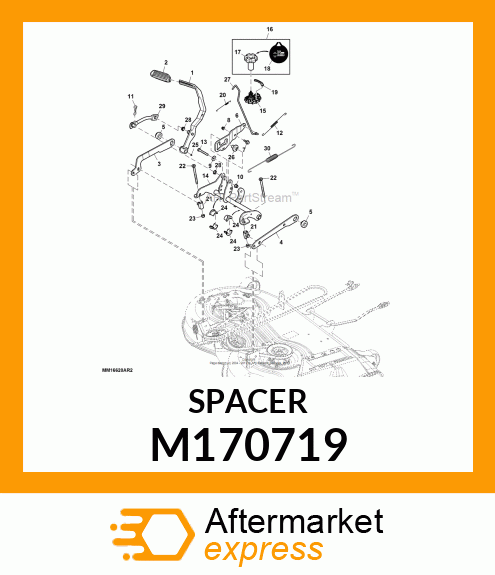 SPACER, LIFT LOCK,LIFT SYSTEM COMMO M170719