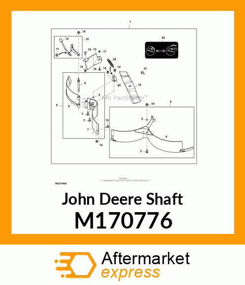 SHAFT, MULCH CONTROL ACTUATING M170776