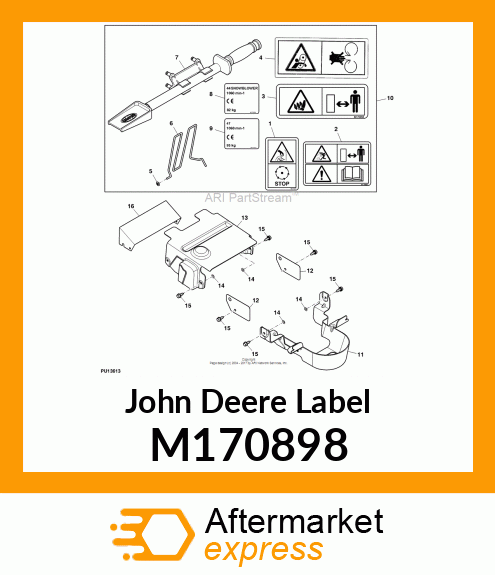 LABEL, DANGER (AUGER) EXPORT M170898