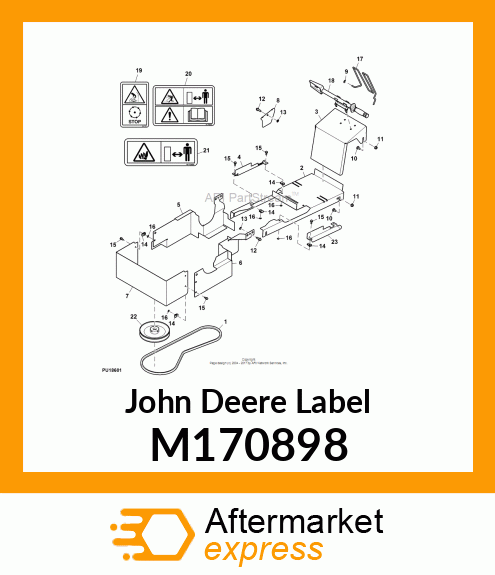 LABEL, DANGER (AUGER) EXPORT M170898