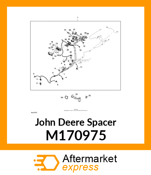 SPACER, LOAD CENTER X700 M170975