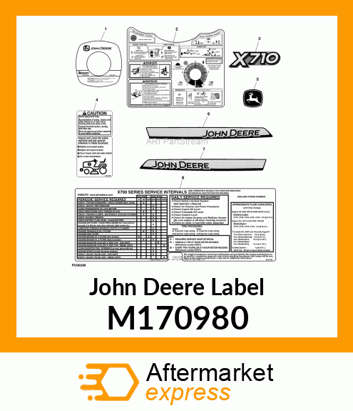 LABEL, SERVICE CHART M170980